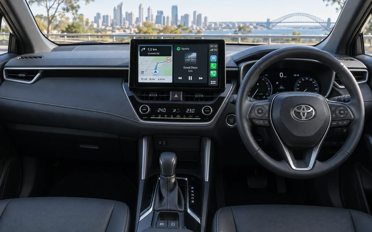 Skrin 12.3 inci Corolla Cross Wireless Apple CarPlay